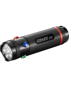 Torcia manuale Coast TX10 con luce bianca, rossa, blu e verde - 80 lumen