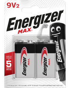 Pile Energizer Max 9V / 522 (2 pezzi in blister)