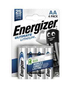 Pile Energizer Ultimate Lithium AA / E91 / L91 (confezione da 4)