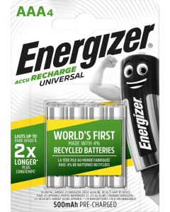 Batterie Energizer Recharge Universal AAA / NH12 500mAh (confezione da 4)