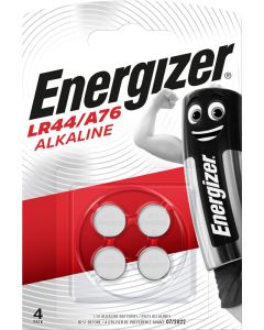 Pile alcaline Energizer LR44 / A76 / AG13 / LR1154 a bottone - Confezione da 4