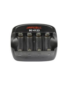 JAPCELL BC-4123 Caricabatterie per batterie al litio CR123A da 3.7V
