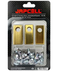 30x Lame per rasaerba robot Honda Miimo - Acciaio rivestito in titanio incl. viti - Japcell
