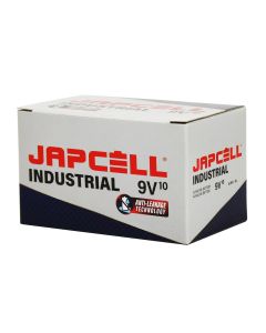 JAPCELL 9V / 6LR61 Industrial - confezione da 10 pezzi.
