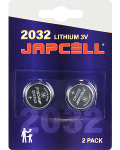 JAPCELL Batterie al Litio CR2032 - Confezione da 2 pezzi.