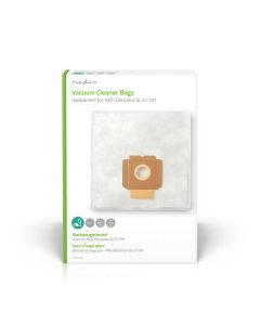 Nedis Støvsugerpose 4 stk. Passer bl.a. til Electrolux, Hvid