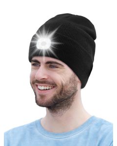 Berretto in maglia ricaricabile con luce LED da 120 lumen incorporata