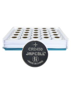 JAPCELL Batterie al litio CR2450 - 100 pezzi - confezione industriale