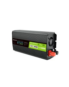 Inverter Green Cell con display LCD per auto da 12V a 230V, 500W/1000W Pure Sine