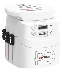 Skross Adattatore da viaggio PRO Per tutto il mondo 30 W PD + 1x USB-A/1x USB-C