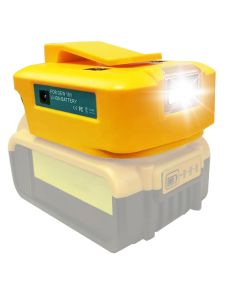 Adattatore powerbank per Dewalt 20V con luce LED e USB-C
