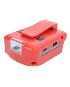 Adattatore Powerbank per Milwaukee 18V con luce LED e USB-C