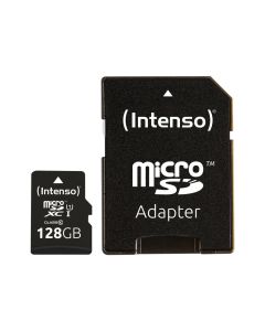 Intenso® 128 GB Micro SD Scheda di Memoria Incl. Adattatore Class 10, U1