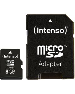 Intenso® 8GB Micro SD Class 10 SD-memoria incl. adattatore