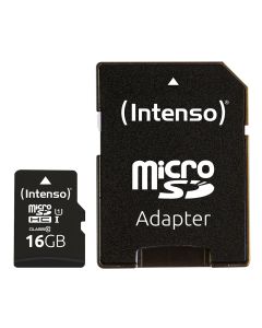 Intenso® 16GB Micro SD UHS-I Scheda di memoria incl. Adattatore
