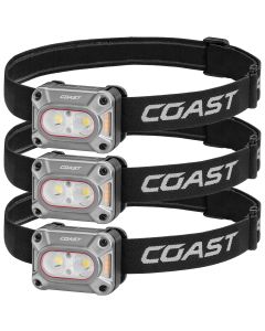 3 pezzi di torcia frontale Coast FLX15R, 1000 lumen