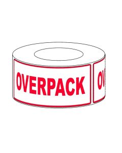 Rotolo di etichette Overpack, 1500 pezzi con foro da 7,5 cm