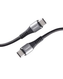 Cavo di ricarica e dati Intenso® da USB-C 3.0 a USB-C, in tessuto, nero, 1,5 m