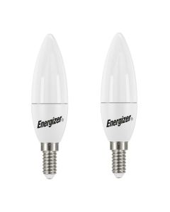 Energizer E14 Lampadina LED 4,9W, (470lm), 3000K, bianco caldo, 2 pz.