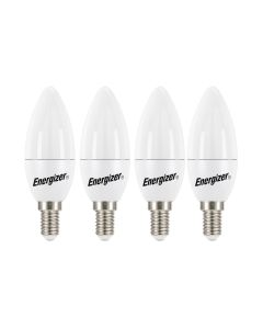 Energizer E14 LED 4,9W (470lm), 3000K, bianco caldo, 4 pz.