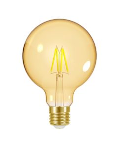 Energizer E27 lampadina LED ORO, G95, 5W (470lm), 2200K, bianco caldo, dimmerabile