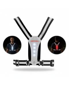 Gilet catarifrangente con luce LED e tasca portacellulare