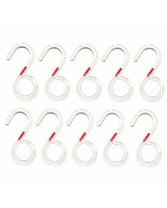 10 solidi ganci a S per strisce LED, catene luminose e cavi