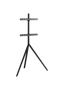 Supporto da pavimento per TV Treppiede, fissaggio cavi, 45" - 65" - Nero