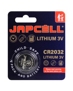 Batteria JAPCELL® al litio CR2032 - 1 pezzo.