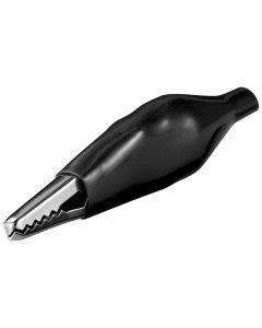Clip in coccodrillo nera - 1 pezzo.