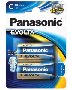 Panasonic EVOiA Alkaline C / LR14/ Baby Batterien (2 Stk.)