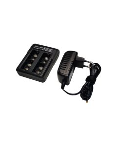 Caricabatterie rapido intelligente iPowerUS per 4 x 9V