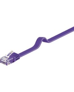 Cavo patch piatto CAT 6, U/UTP, viola, 2 m