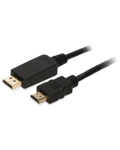 2-Power Displayport til HDMI Kabel - 2m