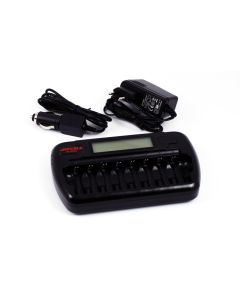 JAPCELL BC-800S caricabatterie con display LCD - per 8 pile AA / AAA (batterie escluse)