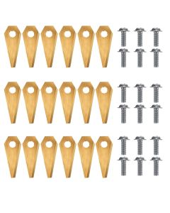 18 x lame per rasaerba robot Bosch Indego - Acciaio rivestito in titanio incl. viti - Japcell