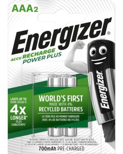 Batterie Energizer Recharge Power Plus AAA/HR03 700mAh - 2 pz.