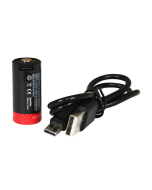 JAPCELL JC123AB - CR123 Batteria ricaricabile Li-ion da 3.7V 820mAh inclusa con cavo di ricarica USB-C