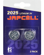 JAPCELL Batterie al Litio CR2025 - confezione da 2 pezzi.