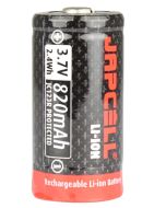 Japcell JC123R - Batteria ricaricabile CR123 agli ioni di litio da 3,7 V 820 mAh